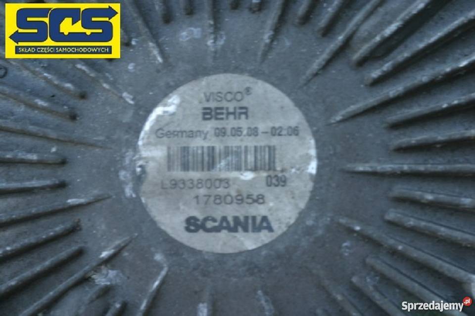 SCANIA R WISCO VISCO WENTYLATORA 1780958 CAŁE Układ chłodzenia Bieleń