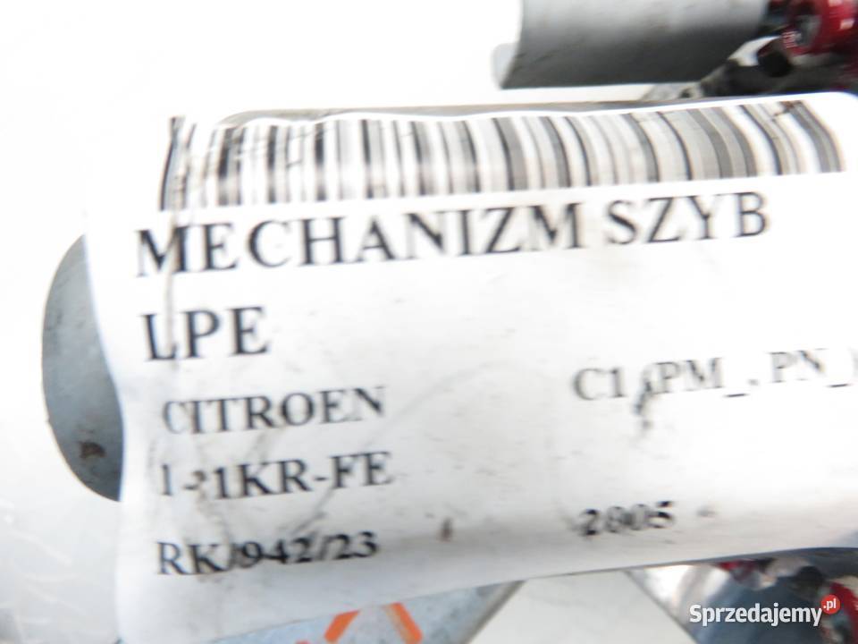 PODNOŚNIK SZYBY LEWY PRZEDNI CITROEN C1 sprzedam