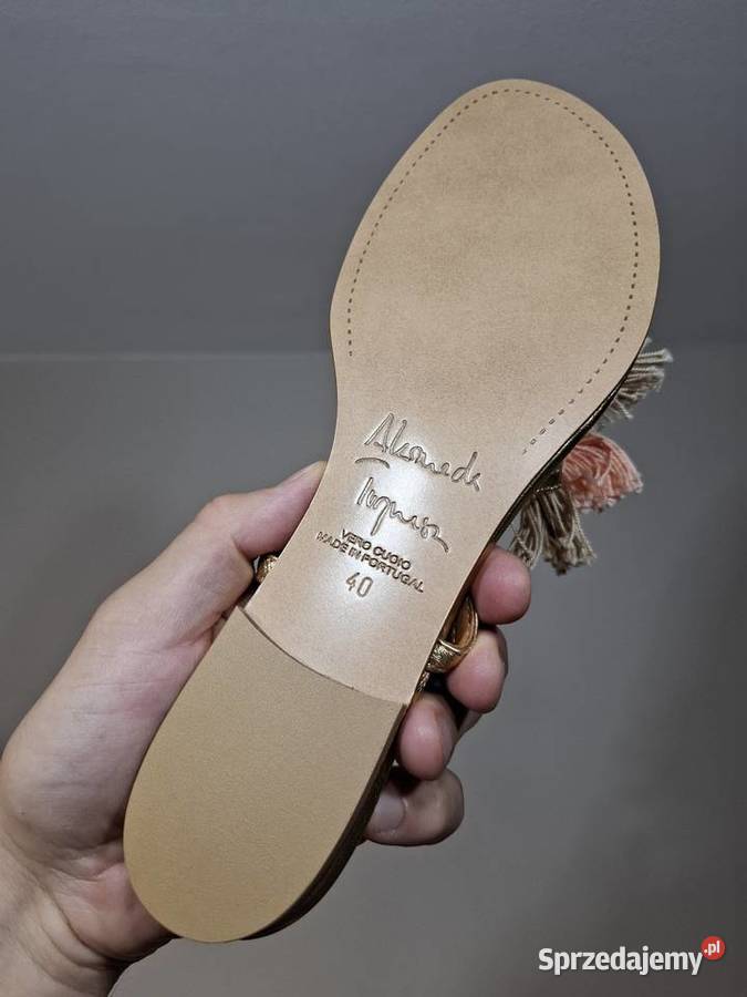 Sandały 40 Alameda Turquesa hand made skóra nowe małopolskie Kraków