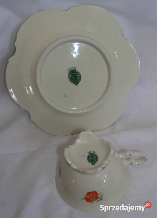 filiżanka i talerz vintage A SchweigDd dolnośląskie Bartków sprzedam