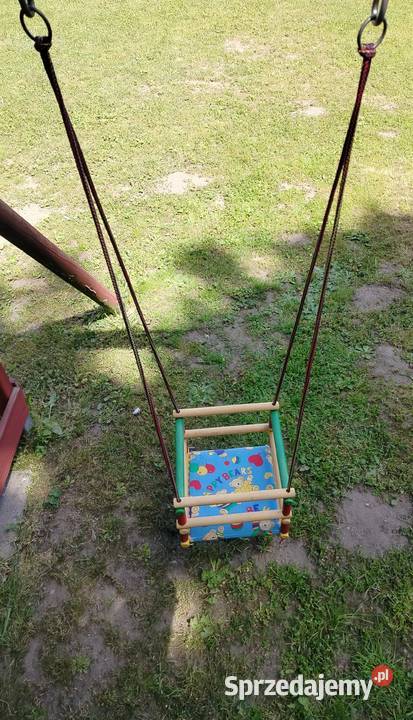 HUŚTAWKA DREWNIANA DZIECI KOLOROWA TRADYCYJNA Żagań