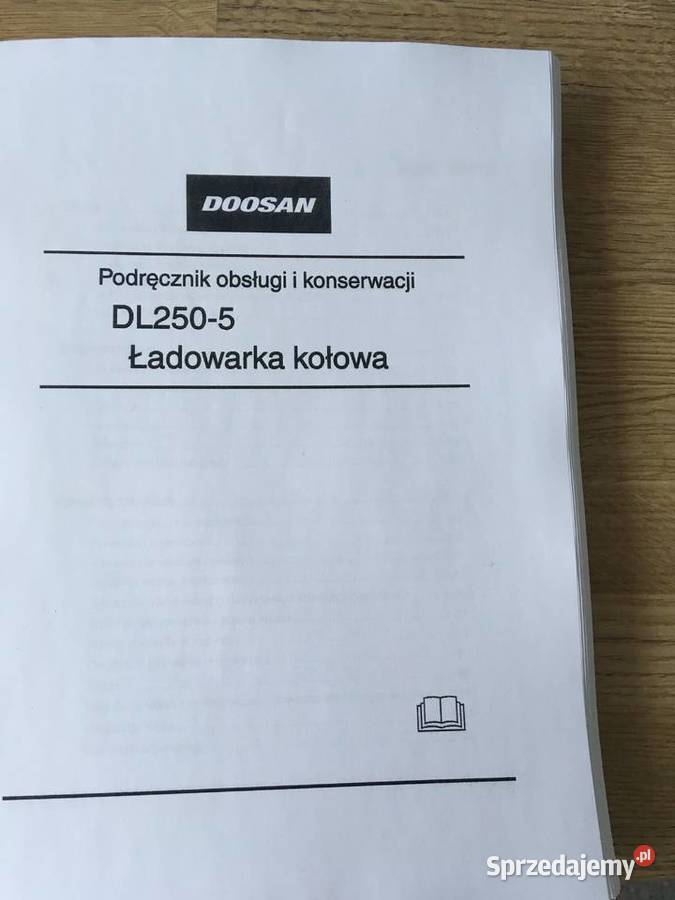 dtr instrukcja obsługi ładowarka doosan dl2505 i zachodniopomorskie Szczecin