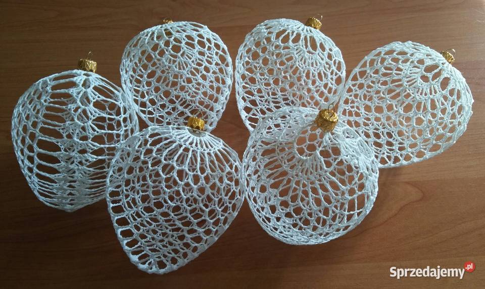 Duże Bombki szydełkowe na choinkę różne wzory i Białystok