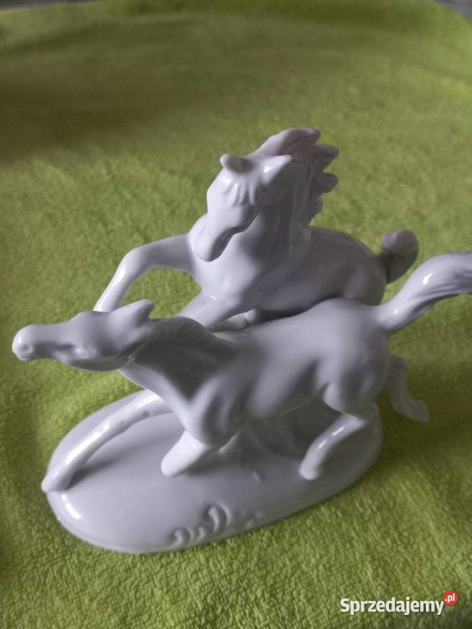 Figurka porcelanowa Konie Grafenthal Toruń