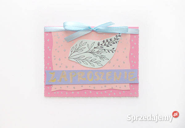 różowe zaproszenie boho puste zaproszenia Rzeszów