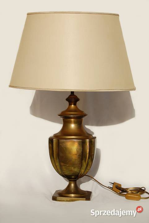 Klasyczna mosiężna lampa stołowa klasycyzm Lublin