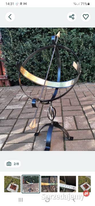 Zegar sloneczny metalowy Bolków