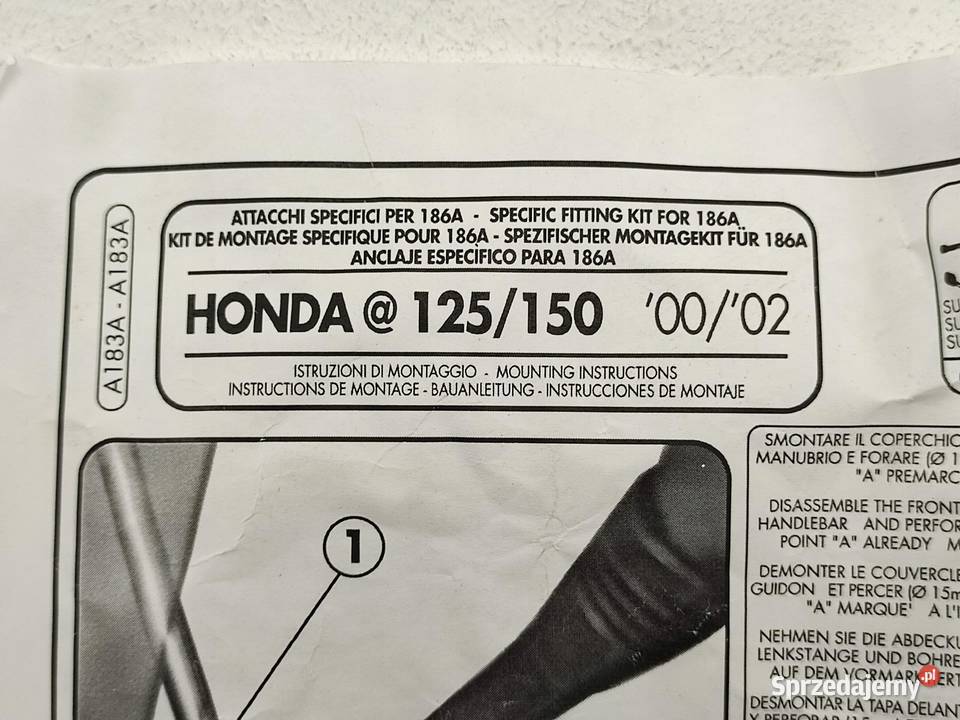STELAŻ MOCOWANIE SZYBY HONDA 125150 20002008