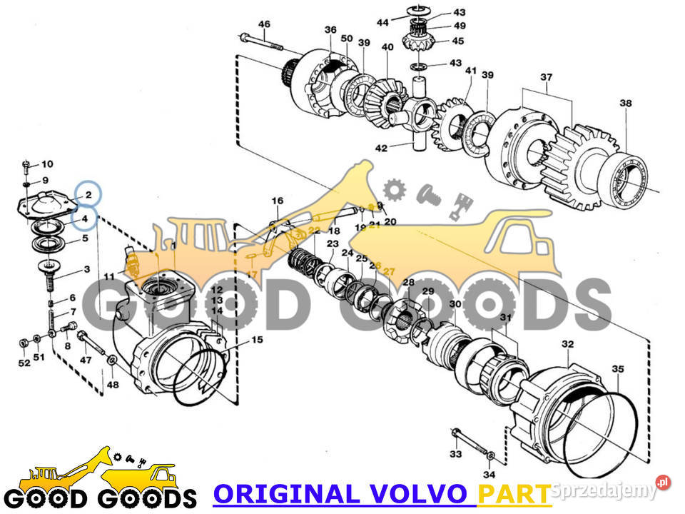 VOLVO OBUDOWA BLOKADY MOSTU 1523096 11034637 Władysławów
