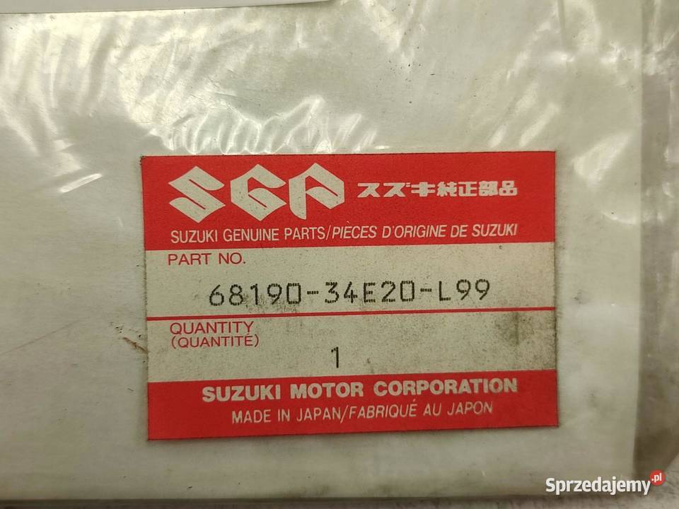 ZESTAW 2 NAKLEJEK NA PRAWY BOCZEK SUZUKI GSXR600 osobowe