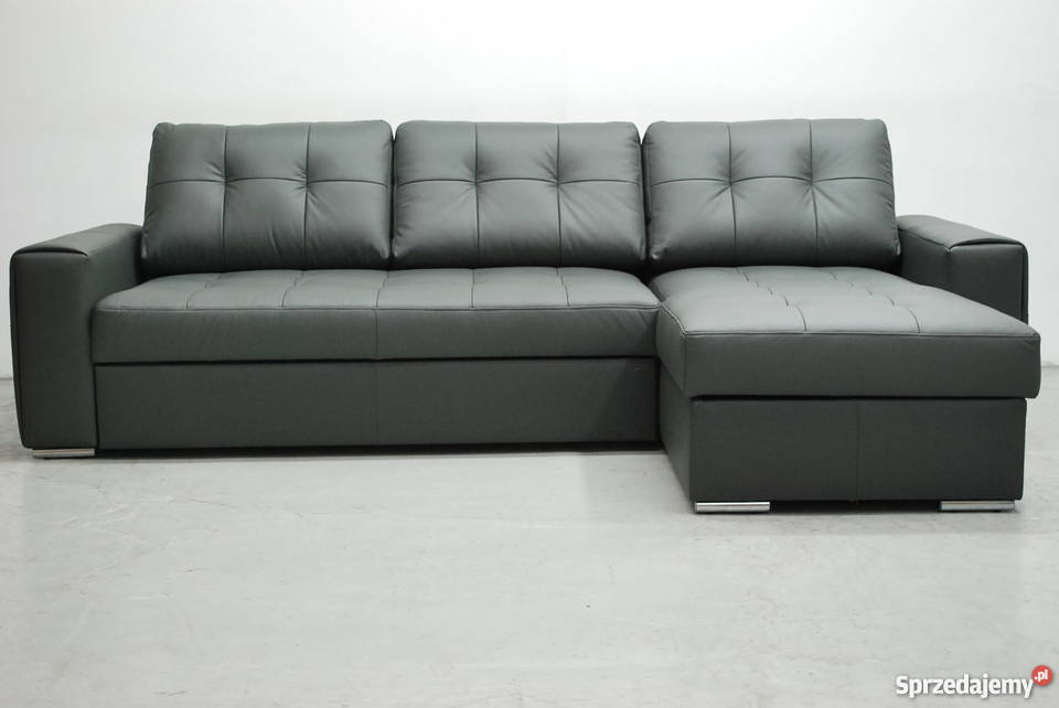 SKÓRA NATURALNA NAROŻNIK Z FSPANIA 6492 SZARY 275cm wielkopolskie Poznań