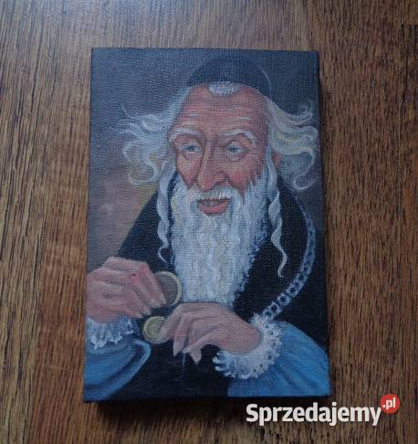 Żyd na szczęście obraz olejny Katowice