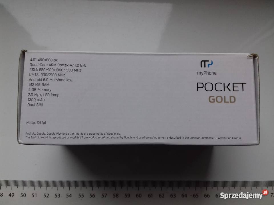 Smartfon MyPhone Pocket Gold w kartoniku ładny Bydgoszcz sprzedam