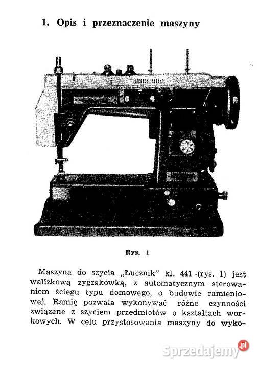 mszyna do szycia ŁUCZNIK 441 instrukcja obsługi podkarpackie Stalowa Wola
