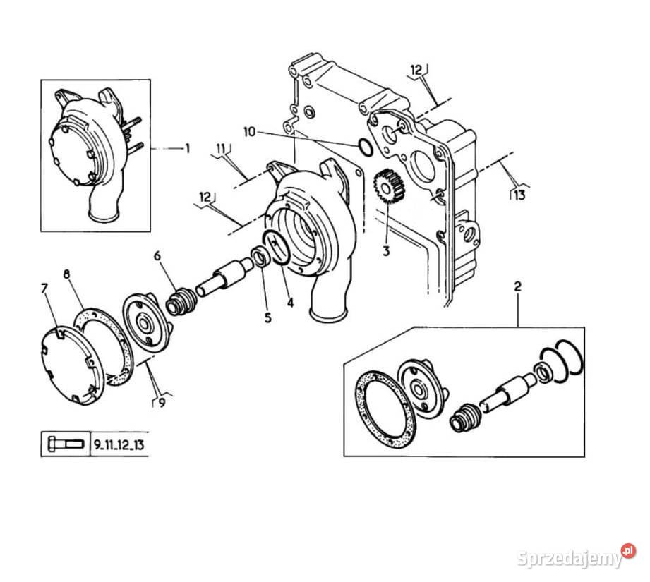 Pompa wody Perkins AA80435 3771D03 Motoryzacja Wilkowo