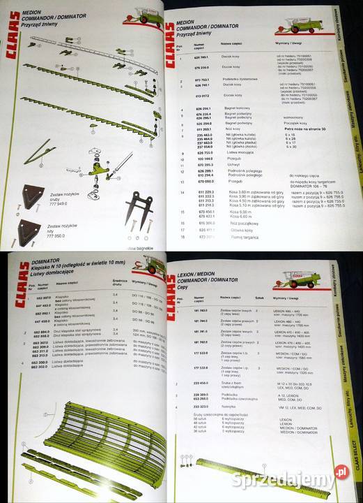 CLAAS Części zamienne Orginal lubelskie Chełm sprzedam