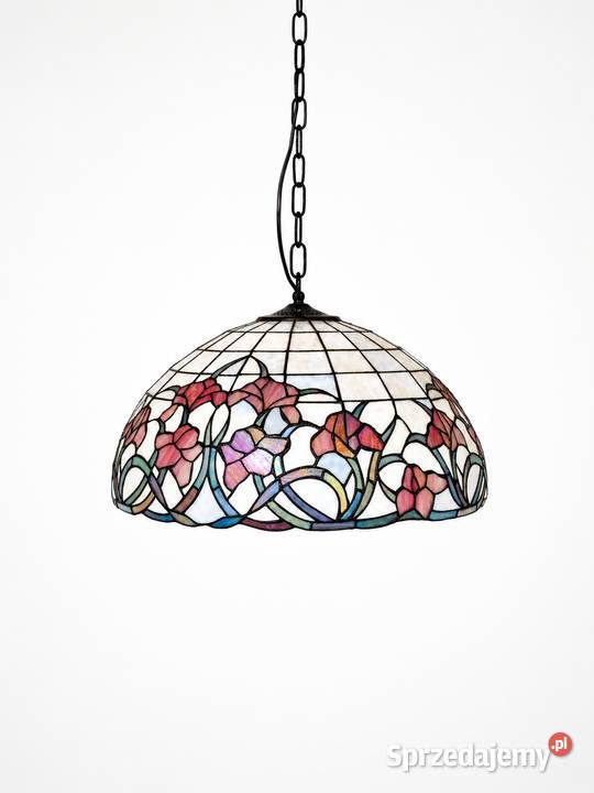 Duża Lampa Wisząca w Stylu Tiffany Witraż 50 łódzkie Poddębice