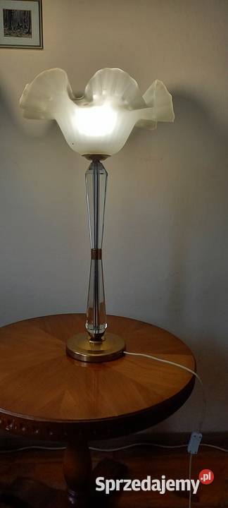 Piękna kryształowa lampa klosz z kryzą Skierniewice sprzedam