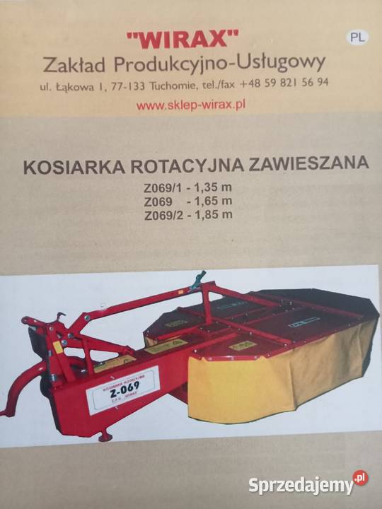 Kosiarka rotacyjna Wirax 165m Grabów sprzedam