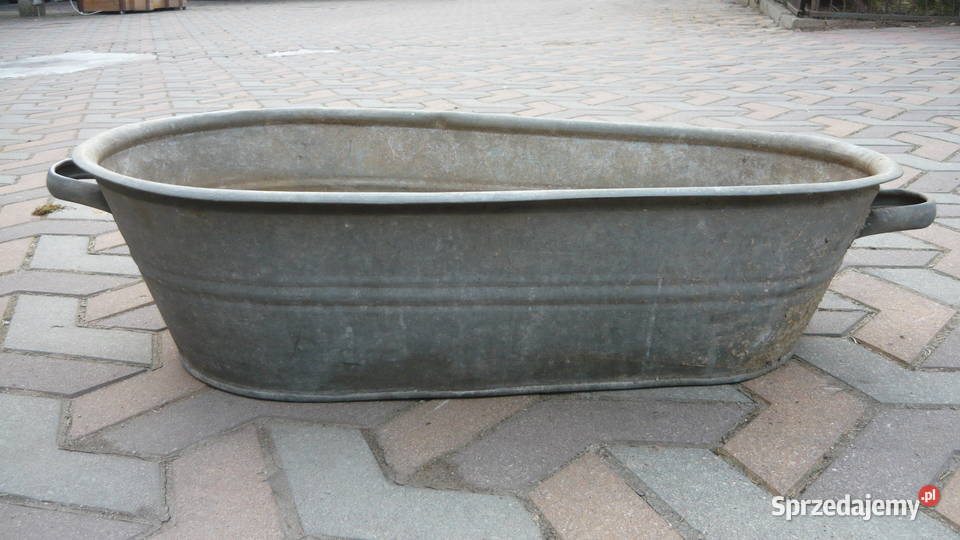 Stara mała wanna balia wanienka ocynk ocynkowana Sokółka