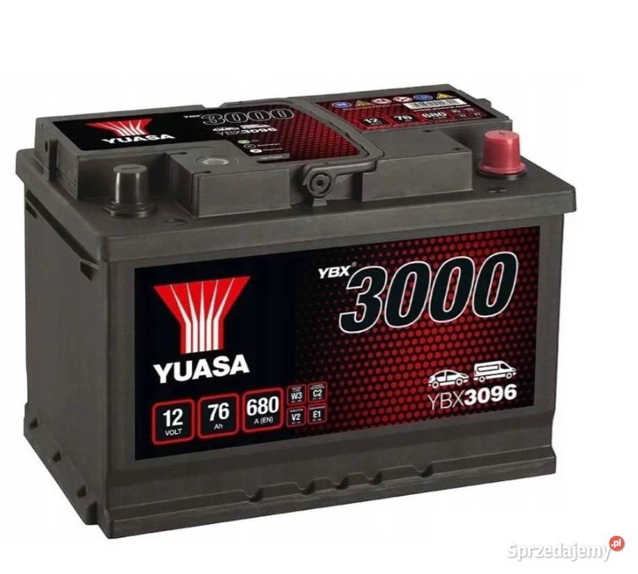 Akumulator Yuasa Standard 12V 76Ah 680A Prawy osobowe Rzeszów