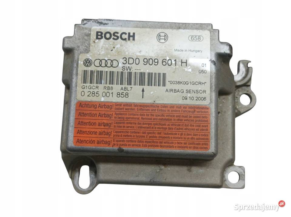 MODUŁ SENSOR AIRBAG 3D0909601H 0285001858