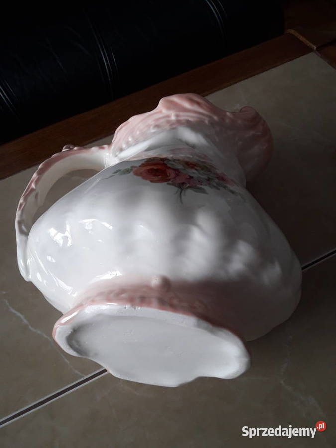 Duży ceramiczny dzban w stylu wiktoriańskim Janów Lubelski