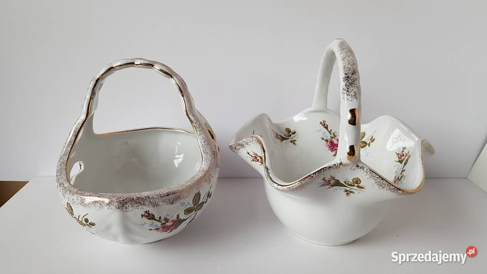 Zestaw porcelanowy koszyczek x2 róża Chodzież Porcelana i szkło Dąbrowa Górnicza