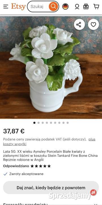 Aynsley
White Porcelain Flowers Pabianice