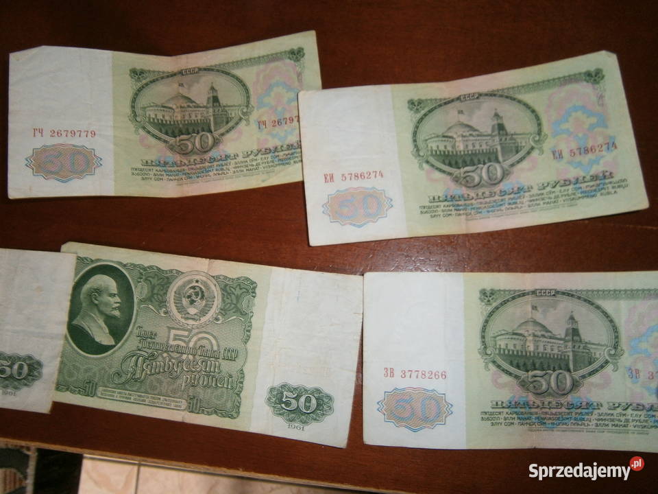 Stare ruble rosyjskie z roku 1961 nominał 50 15