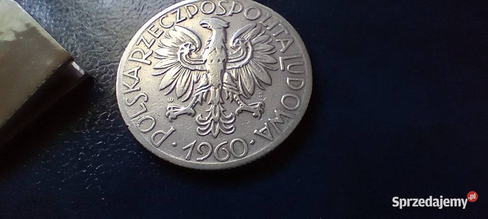 Stare monety 5 złotych 1960 Rybak PRL Polska Lesko