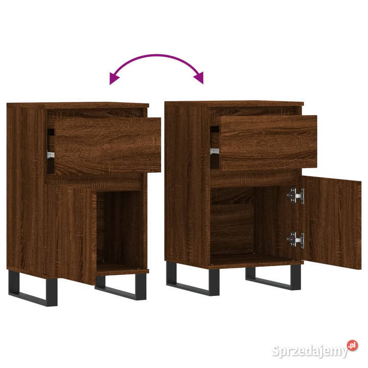 Szafki 2 brązowy dąb 40x35x70 WM831179 Warszawa sprzedam