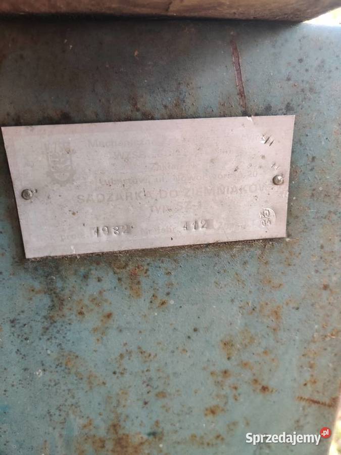 Pług unia grudziądzsadzarka nieuszkodzony Maszyny uprawowe Kaznów-Kolonia