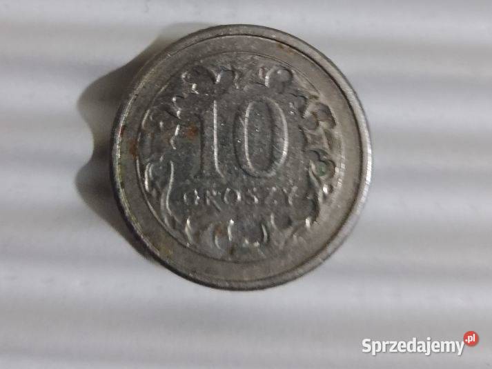 Moneta 10 groszy z 2009 roku Destrukt Świdnik