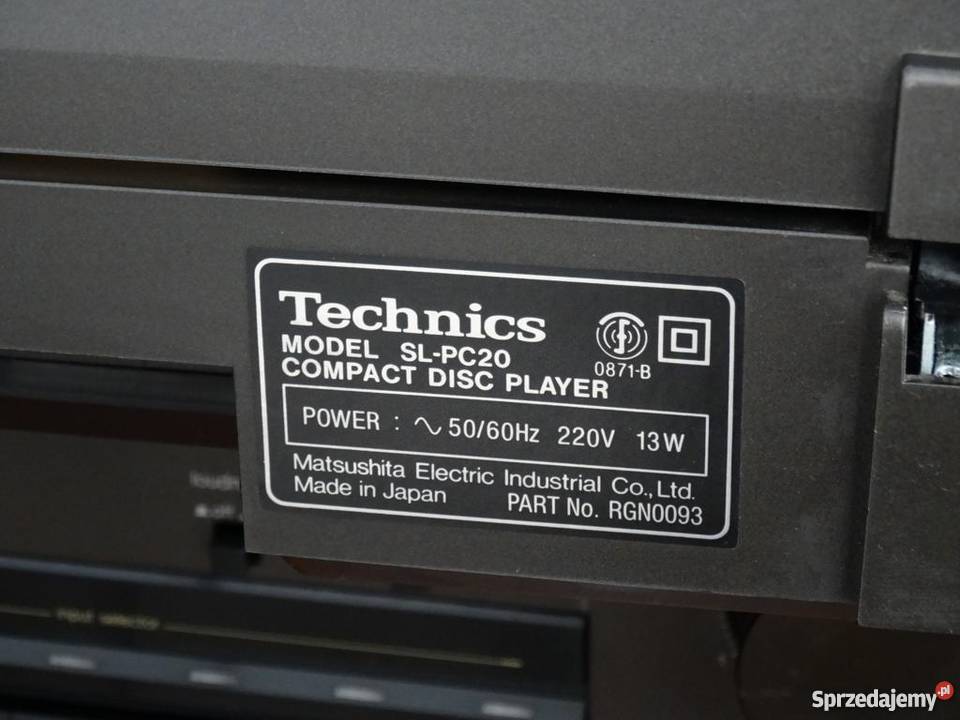 Audiofilski CD Technics SLPC20 Vintage WYSYŁKA Jasło sprzedam