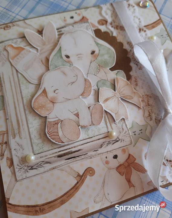 Kartka personalizowana na Chrzest narodziny