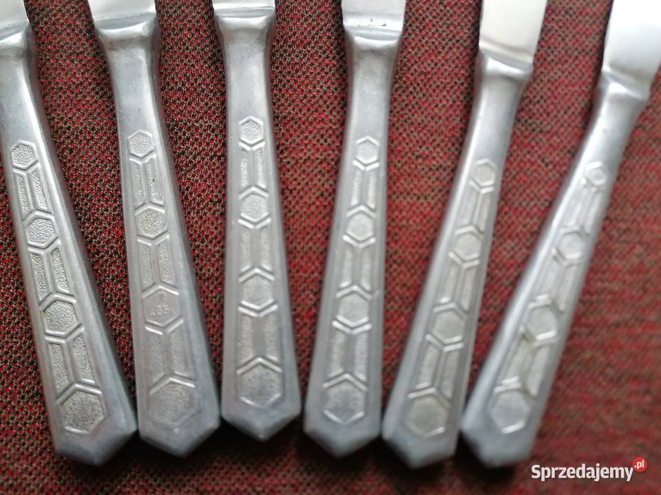 Rosyjskie noże obiadowe nierdzewne z PRLu