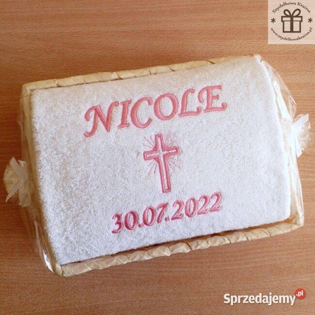 Kocyk do chrztu Chłopca z imieniem datą Pamiątka Pościel i kocyki Toruń