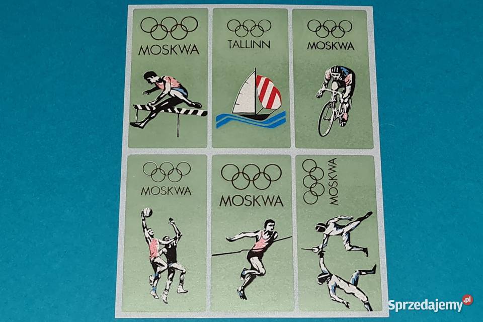 Naklejki Olimpiada Letnia Moskwa Tallinn 1980r mazowieckie sprzedam