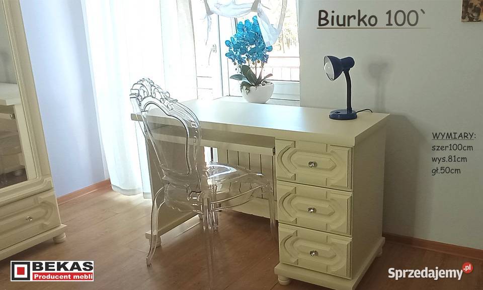Komoda 180 Biała Wanillia ECRU Blat Dąb Rustikal 180cm