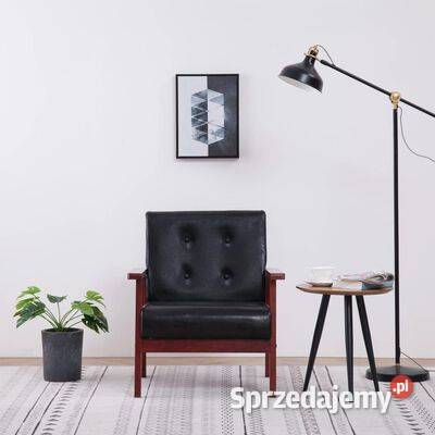 vidaXL Fotel telewizyjny czarny sztuczna Fotele