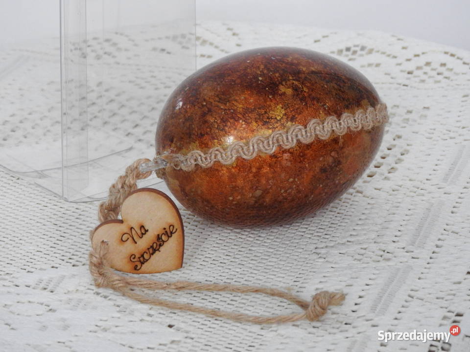 Jajko plastikowe imitacja bursztynu handmade Bytom