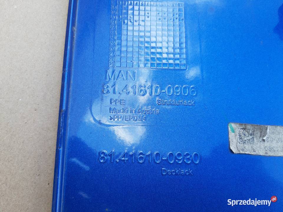 MAN TG3 TGS OSŁONA ZAŚLEPKA MASKOWNICA Bieleń