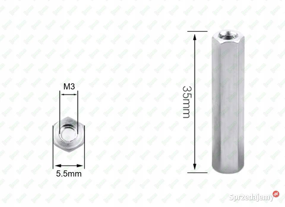 M3X35 ALUMINIOWA NAKRĘTKA ZŁĄCZNA PRZEDŁUŻANA Warszawa