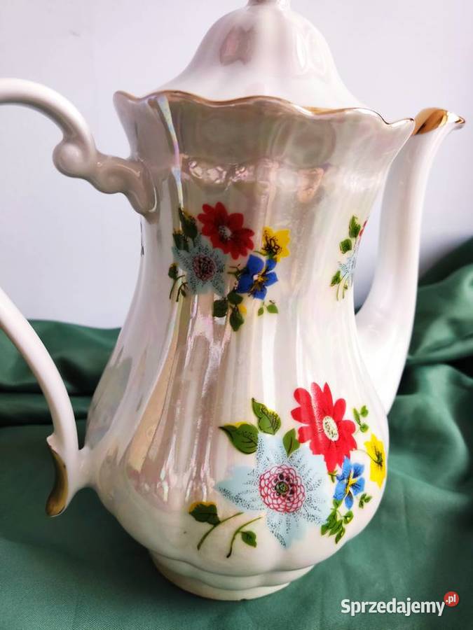 Dzbanek porcelanowy w kwiaty Wałbrzych Porcelana i szkło Głuchołazy sprzedam