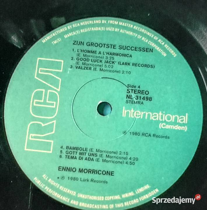 Ennio Morricone Zijn Grootste Successen 2xLP RCA Koźminek sprzedam