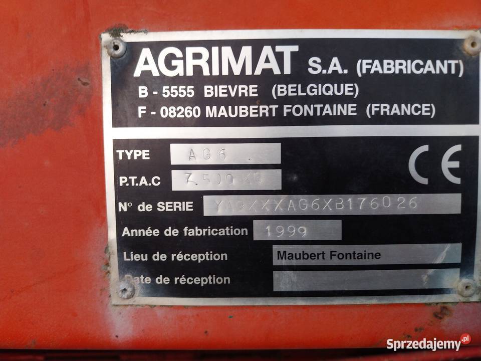Rozrzutnik obornika agrimat 75t jeantil 106 Brodnica