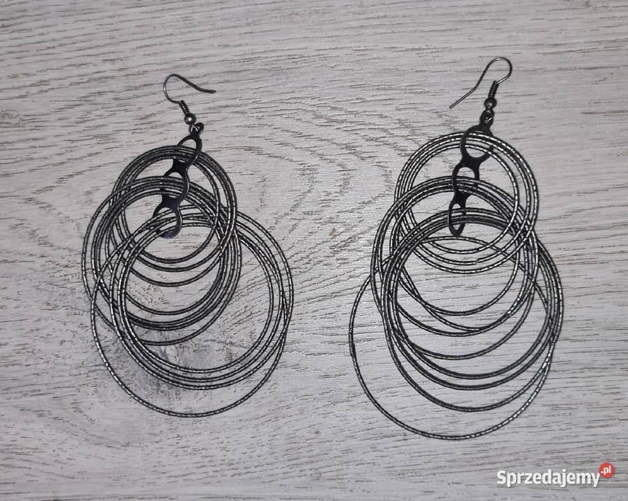 Kolczyki damskie koła wiszące sprzedam