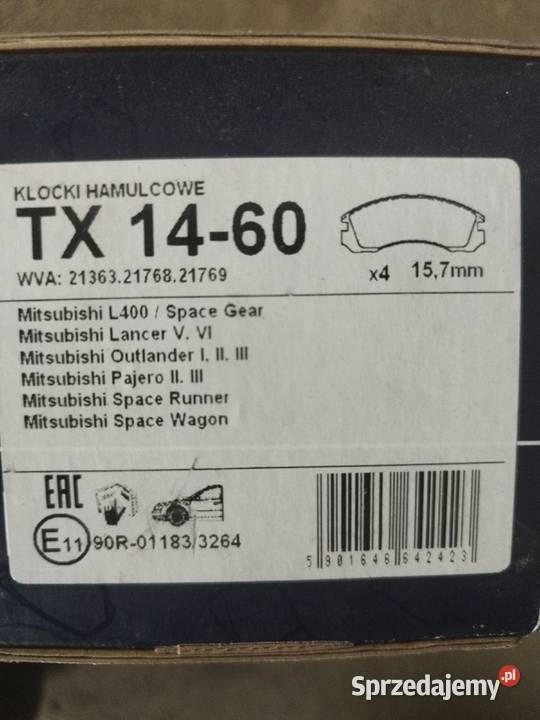 Klocki hamulcowe Mitsubishi Outlander IIIIII wielkopolskie