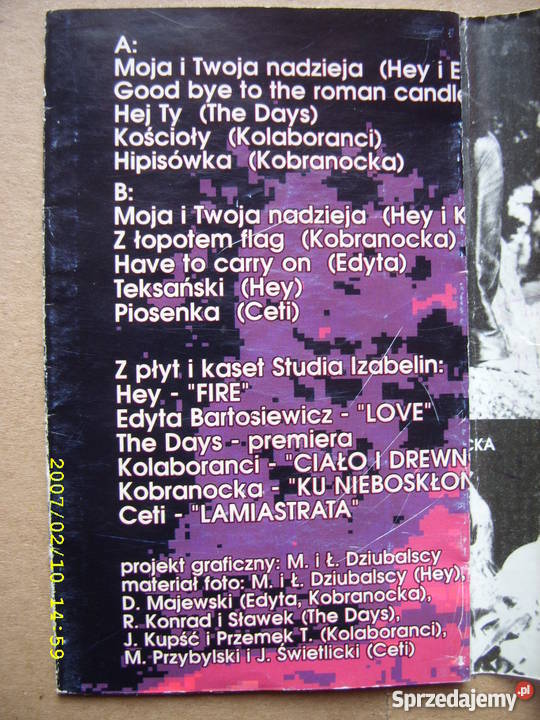 Skladanka kaseta MOJA I TWOJA NADZIEJA rock dolnośląskie Wołów